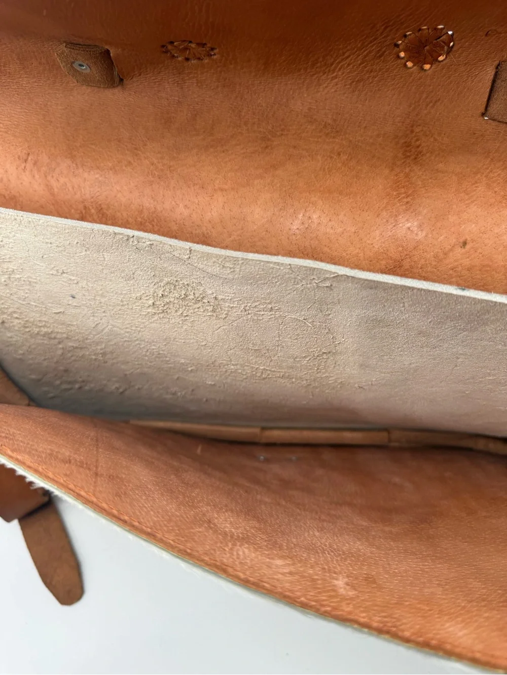 Custom Made in Mexico Genuine Cowhide Leather Western Messenger Bag 🤎